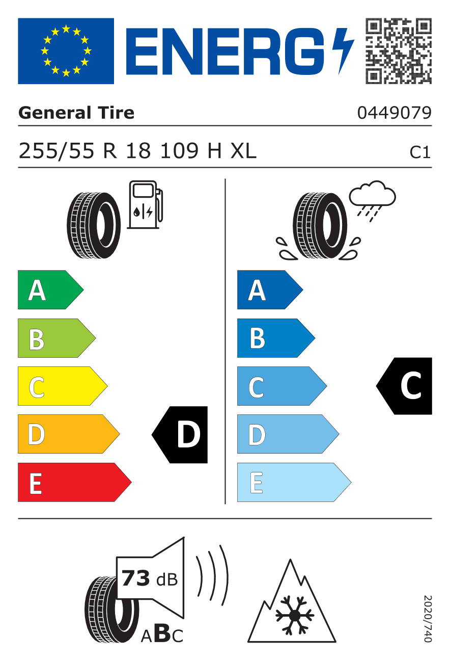 General Grabber AT3 255/55 18 109H