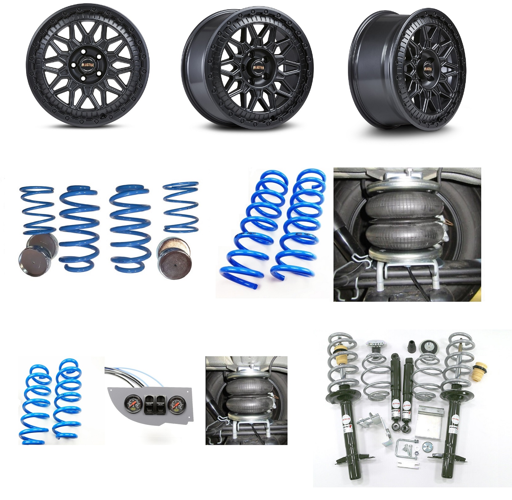 Offroad Set in matt black / schwarz matt