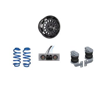 Offroad Set Komfort für MAN TGE MAD Höherlegungsfedern Zusatzluftfedern + Monobloc Felgen 8.5x18