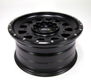 Twin Monotube AT3 Felgen Satz für MAN TGE SY 8,5x18 18 Zoll schwarz mit Anfahrschutzring