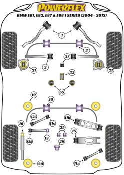 Preview: 3- Stabilisatorlager 26.5mm VA für BMW 1er E81 E82 E87 E88 Powerflex 5-4602-26.5