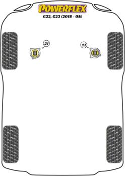 Preview: 21- PU Verstärkungseinsatz Motorlager für BMW 4er 440i G22 G23 G26 B58
