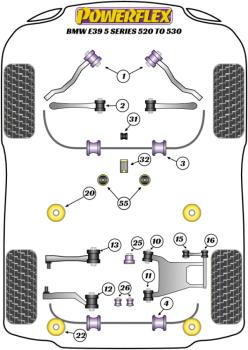 Preview: 32- PU Lager Buchse hinten Schaltgestänge für BMW 5er + M5 E39 PFF5-4632