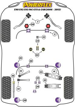 1 - PU Zugstrebenlager Nachlaufkorrektur BMW 3er + M3 E90 E91 E92 E93 PFF5-401G