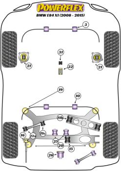 Preview: 32- PU Lager Buchse hinten Schaltgestänge für BMW X1 E84 PFF5-4632