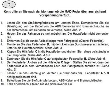 für BMW 2er Grand Tourer F46 MAD Zusatzfedern Verstärkungsfedern HV-023065 2 er