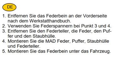 für Fiat Panda 4x4 312 MAD Höherlegungsfedern verstärkte Federn 30/10mm VA HA Set