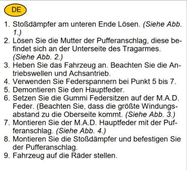 für Fiat Panda 4x4 312 MAD Höherlegungsfedern verstärkte Federn 30/10mm VA HA Set