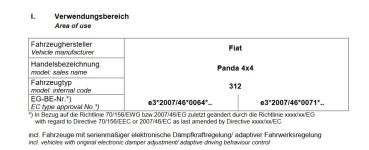 für Fiat Panda 4x4 312 MAD Höherlegungsfedern verstärkte Federn 30/10mm VA HA Set