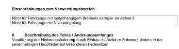 für Fiat Tipo 356 357 MAD Zusatzfedern Höherlegungsfedern Verstärkung HA HV-051885