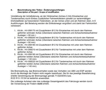 Preview: Für Arca Wohnmobil mit AL-KO AMC Tandemachse 90mm MAD Höherlegungsfedern Zusatzfedern HA