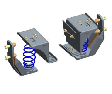 Für Jumper mit AL-KO AMC Achse 90mm MAD Höherlegungsfedern Zusatzfedern HA 250 290 Y