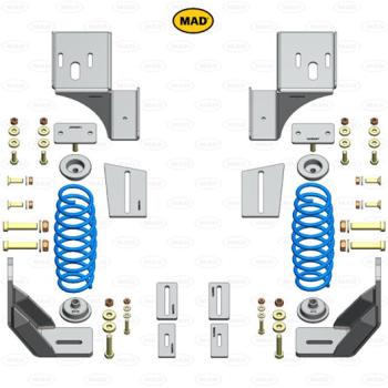 Für Ducato mit AL-KO AMC Achse breit 140mm MAD Höherlegungsfedern Zusatzfedern HA