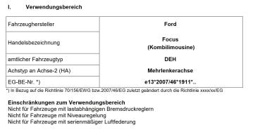 Für Ford Focus IV Turnier DEH MAD Höherlegungsfedern Hinterachse HV-063918