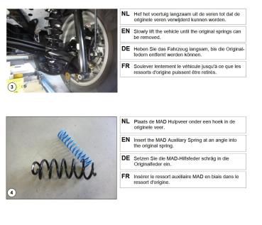 für Kuga III DFK Starrachse MAD Zusatzfedern Höherlegung HA Verstärkung der Serienfeder HV-063955