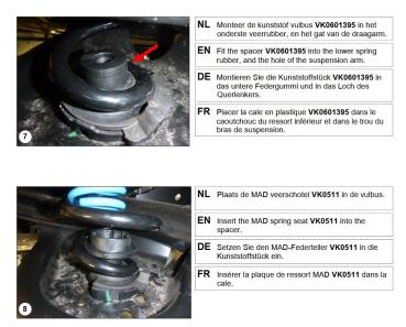 für Kuga III DFK Starrachse MAD Zusatzfedern Höherlegung HA Verstärkung der Serienfeder HV-063955