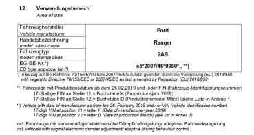 für Ford Ranger 2AB TKE MAD Zusatzfedern Höherlegungsfedern Verstärkungsfedern HA