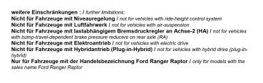 für Ford Ranger Raptor 2AB MAD verstärkte Höherlegungsfedern 30mm Verstärkung HA