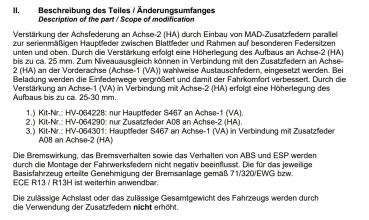 für Amarok 1T MAD verstärkte Höherlegungsfedern ca. 20-25mm Höherlegung Vorderachse