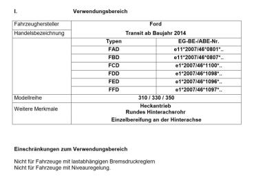 MAD Zusatzfedern Höherlegungsfedern für Transit VII Allrad 4x4 310 330 350 Heavy Duty HA