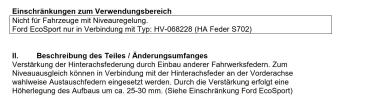 für Transit Tourneo Courier verstärkte MAD Höherlegungsfedern Hinterachse Verstärkungsfedern HV-068228