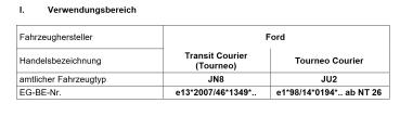 für Transit Tourneo Courier verstärkte MAD Höherlegungsfedern Hinterachse Verstärkungsfedern HV-068228