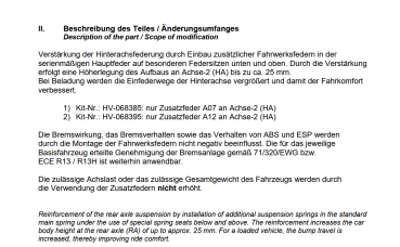 MAD Höherlegungsfedern Zusatzfedern Low Duty VA HA für T7 Transporter Caravelle