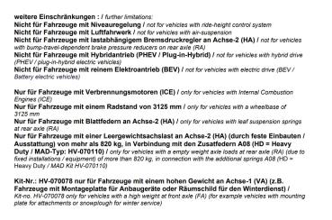 für MG Marvel R EV MAD Zusatzfedern Höherlegungsfedern 20mm Verstärkung HA HV-010015