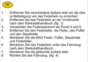 MAD Höherlegungsfedern 30/30 Medium Duty für V-Klasse Vito Marco Polo W447 HV-098111