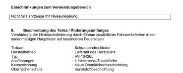 für Citroen C-Crosser MAD Zusatzfedern Höherlegungsfedern Verstärkungsfedern HA HV-104265