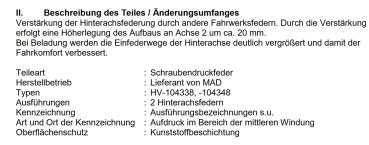 für Outlander III MAD Höherlegungsfedern verstärkt 20mm HA Verstärkungsfedern HV-104338