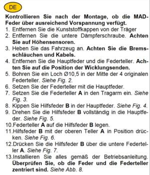 für Citroen C5 Aircross MAD Zusatzfedern Höherlegungsfedern 20mm Verstärkung HA