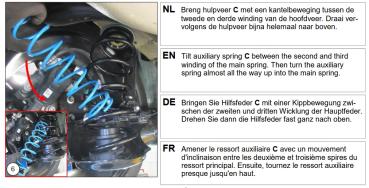für Corsa F Elektro MAD Zusatzfedern Höherlegungsfedern 15mm Verstärkung HA HV-133475
