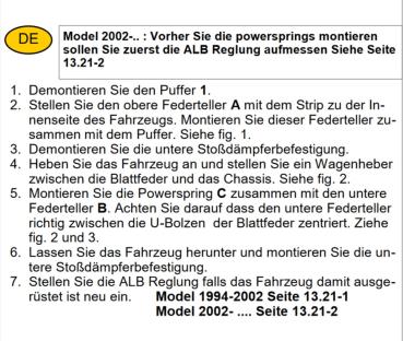 für Ducato 244 MAD Höherlegungsfedern 30mm Zusatzfedern Hinterachse HV-138120