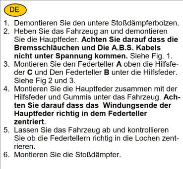 für Peugeot Expert VF3 X G9 MAD Zusatzfedern Verstärkungsfedern HA HV-138525 S