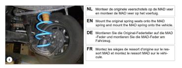 für Kangoo RFK MAD Verstärkte Federn Höherlegungsfedern 15-20mm VA HA HV-146201