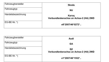 für Q2 GA Frontantrieb MAD Zusatzfedern Verstärkung der Serienfedern HV-193345