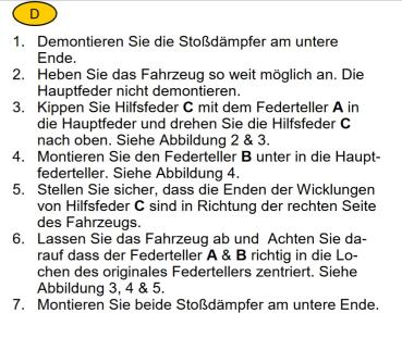 Renault Kadjar RFE HA HL MAD Zusatzfedern zur Verstärkung der Serienfedern HA
