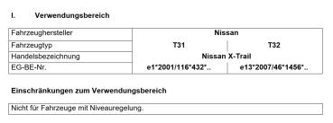 Nissan X-Trail T32 MAD Zusatzfedern Verstärkung Serienfeder Höherlegung V-314285