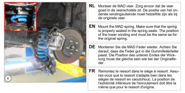 für RAV4 V A5 H5 Hybrid MAD Verstärkte Federn Höherlegungsfedern 25-30mm HA