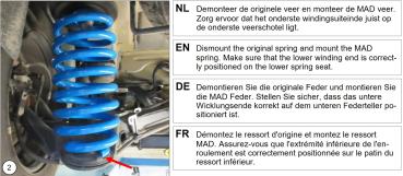 MAD Höherlegungsfedern für Zafira Life D Heavy Duty VA HA Set  bis 1500kg