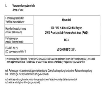 für Hyundai Bayon BC3 MAD Zusatzfedern Höherlegungsfedern 25mm Verstärkung HA HV-373285