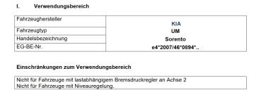 für Kia Sorento UM MAD Zusatzfedern Verstärkung der Serienfeder Höherlegung HA H