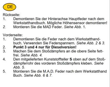 Für Suzuki SX4 S-Cross JY Benzin + Mild Hybrid 35-40 mm MAD Höherlegungsfedern