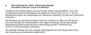 Für Kia Ceed SW CD MAD Verstärkungsfedern Hinterachse HV-493178