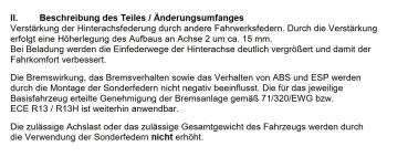für Hyundai Kona OS Elektro MAD verstärkte Höherlegungsfedern HA ca. 15mm 493198