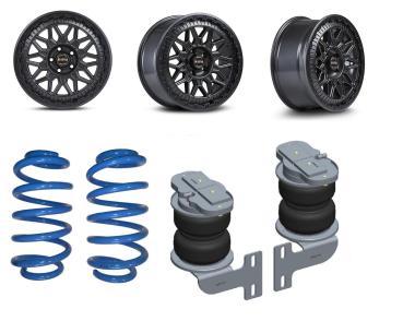 Allterrain Set Basis für Crafter MAD Höherlegungsfedern Luftfedern Fondmetal Bluster 18 Zoll Felgen