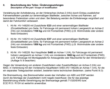 für Interstar XDD ND MAD Zusatzfedern Medium Duty Hinterachse HV-148200 Frontantrieb