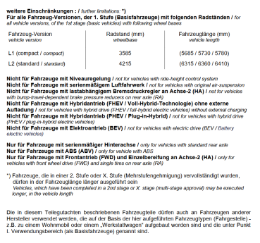 für Interstar XDD ND MAD Zusatzfedern Heavy Duty Hinterachse HV-148210 Frontantrieb