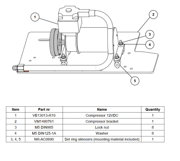 MAD Luftfeder Komfort Bedienteil am Sitz Kompressor mit Halter für Interstar XDD FWD HA